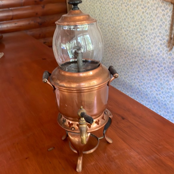 Copper samovar - coffee or tea would be heated by candle or fuel. - Picture 1 of 6